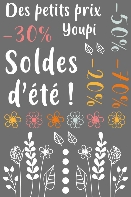 Stickers de vitrine Soldes d'été, modèle "3" – Image 2